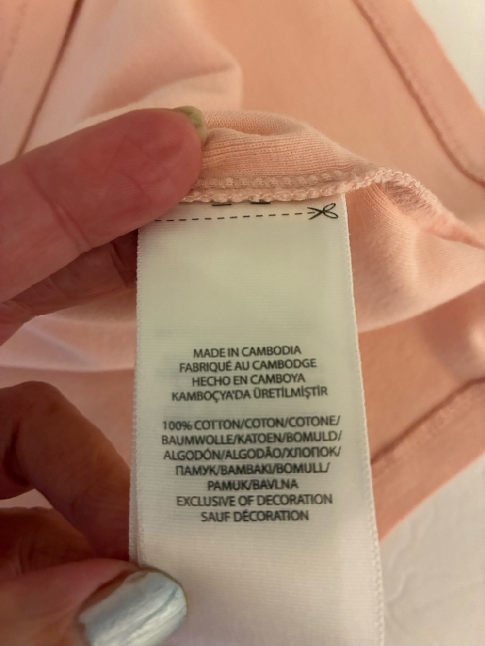 Ralph Lauren Women's V-Neck Tee in Soft Peach Embroidered Logo Casual Preppy - Picture 8 of 12